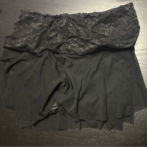 Small Black Lace Mesh Mini Skirt Coquette Streetwear Y2K Going out